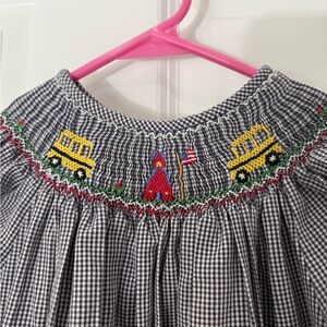 Girls Smocked Back to School dress size 6